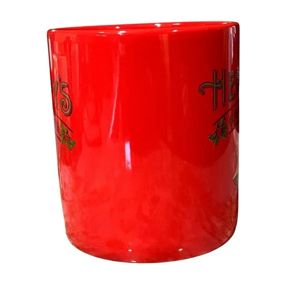 Hersheys Chocolate Galerie Jumbo 24 Oz Red Christmas Bells Holly Mug Extra Large - Picture 2 of 6